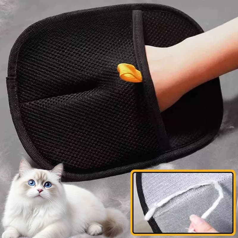 Reusable Cat Grooming Gloves Electrostatic Pet Hair Removal Mitts Cat Dog Hair Remover Brush Sticking Device Home Hair Scraper